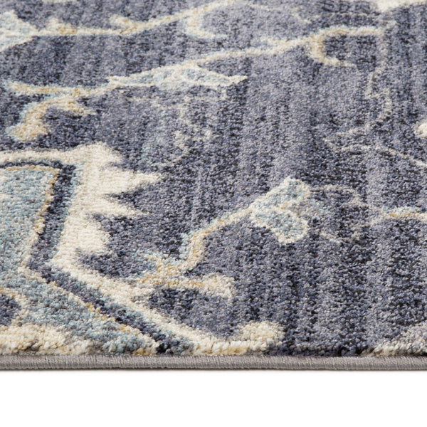 AMER Rugs Jordan Eva JOR-12 Power-Loomed Machine Made Polypropylene Traditional Medallion Rug Purple 9'2" x 12'2"