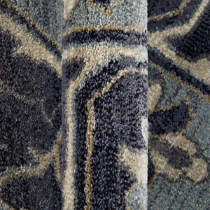 AMER Rugs Jordan Eva JOR-12 Power-Loomed Machine Made Polypropylene Traditional Medallion Rug Purple 9'2" x 12'2"