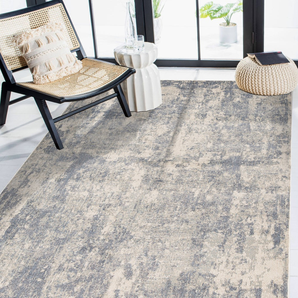 AMER Rugs Jordan Cary JOR-14 Power-Loomed Machine Made Polypropylene Modern & Contemporary Abstract Rug Light Gray 9'2" x 12'2"