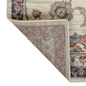 Amer Rugs Jordan Persian Bordered Power-loom Area Rug - Timeless Design, Easy-care, Soft & Durable Floor Art Ivory Polypropylene Jor8110211