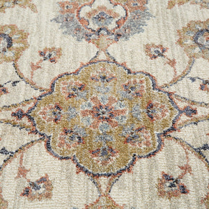 Amer Rugs Jordan Persian Bordered Power-loom Area Rug - Timeless Design, Easy-care, Soft & Durable Floor Art Ivory Polypropylene Jor8110211