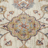 AMER Rugs Jordan Bea JOR-8 Power-Loomed Machine Made Polypropylene Traditional Floral Rug Ivory 9'2" x 12'2"