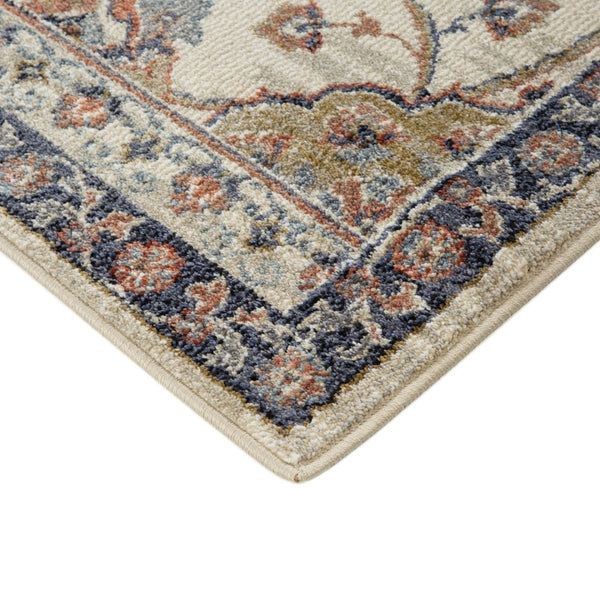 Amer Rugs Jordan Persian Bordered Power-loom Area Rug - Timeless Design, Easy-care, Soft & Durable Floor Art Ivory Polypropylene Jor8110211