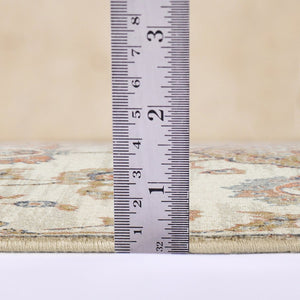 Amer Rugs Jordan Persian Bordered Power-loom Area Rug - Timeless Design, Easy-care, Soft & Durable Floor Art Ivory Polypropylene Jor8110211