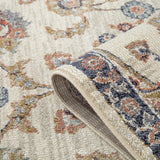 AMER Rugs Jordan Bea JOR-8 Power-Loomed Machine Made Polypropylene Traditional Floral Rug Ivory 9'2" x 12'2"