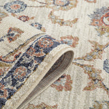 AMER Rugs Jordan Bea JOR-8 Power-Loomed Machine Made Polypropylene Traditional Floral Rug Ivory 9'2" x 12'2"