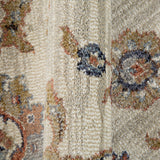 AMER Rugs Jordan Bea JOR-8 Power-Loomed Machine Made Polypropylene Traditional Floral Rug Ivory 9'2" x 12'2"