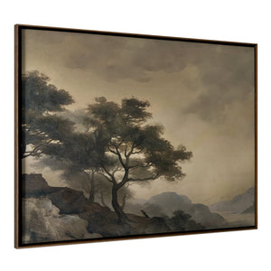 Moe's Home Reverie Framed Painting - Captivating Hazy Landscape Art On Canvas For Timeless Elegance & Style Multicolor Acrylic Paint On Canvas,Polyester Canvas Jq-1041-37