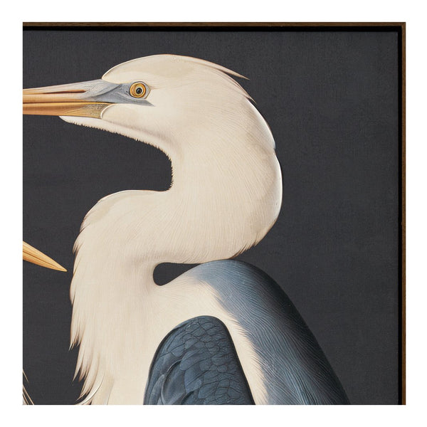 Moe's Home 2 Cranes Framed Painting - Elegant Art Deco Inspired Artwork On Canvas With Depth And Heritage Multicolor Acrylic Paint On Canvas,Polyester Canvas Jq-1043-37