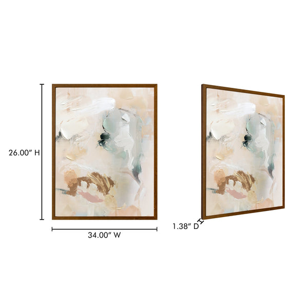 Moe's Home Gaia Framed Painting - Exquisite Textured Art On Canvas For Serenity And Elegant Home Decor Multicolor Acrylic Paint On Canvas,Polyester Canvas Jq-1047-37
