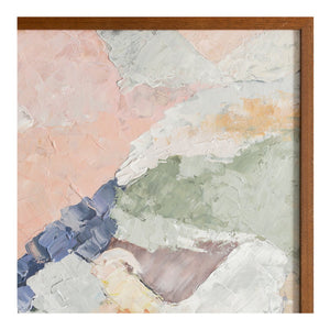 Moe's Home Esti Framed Painting - Tranquil Textured Acrylic Artwork In Solid Wood Frame For Elegant Decor Multicolor Acrylic Paint On Canvas,Polyester Canvas Jq-1048-37