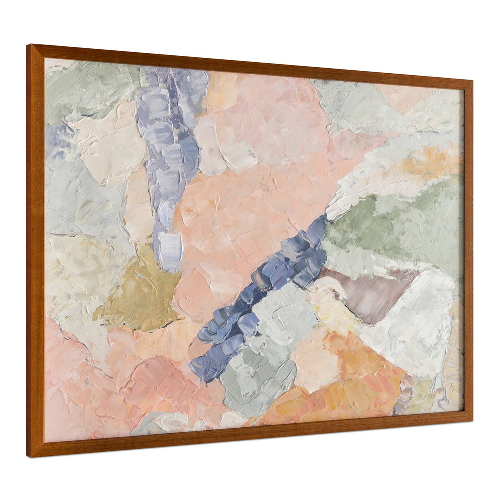 Moe's Home Esti Framed Painting - Tranquil Textured Acrylic Artwork In Solid Wood Frame For Elegant Decor Multicolor Acrylic Paint On Canvas,Polyester Canvas Jq-1048-37