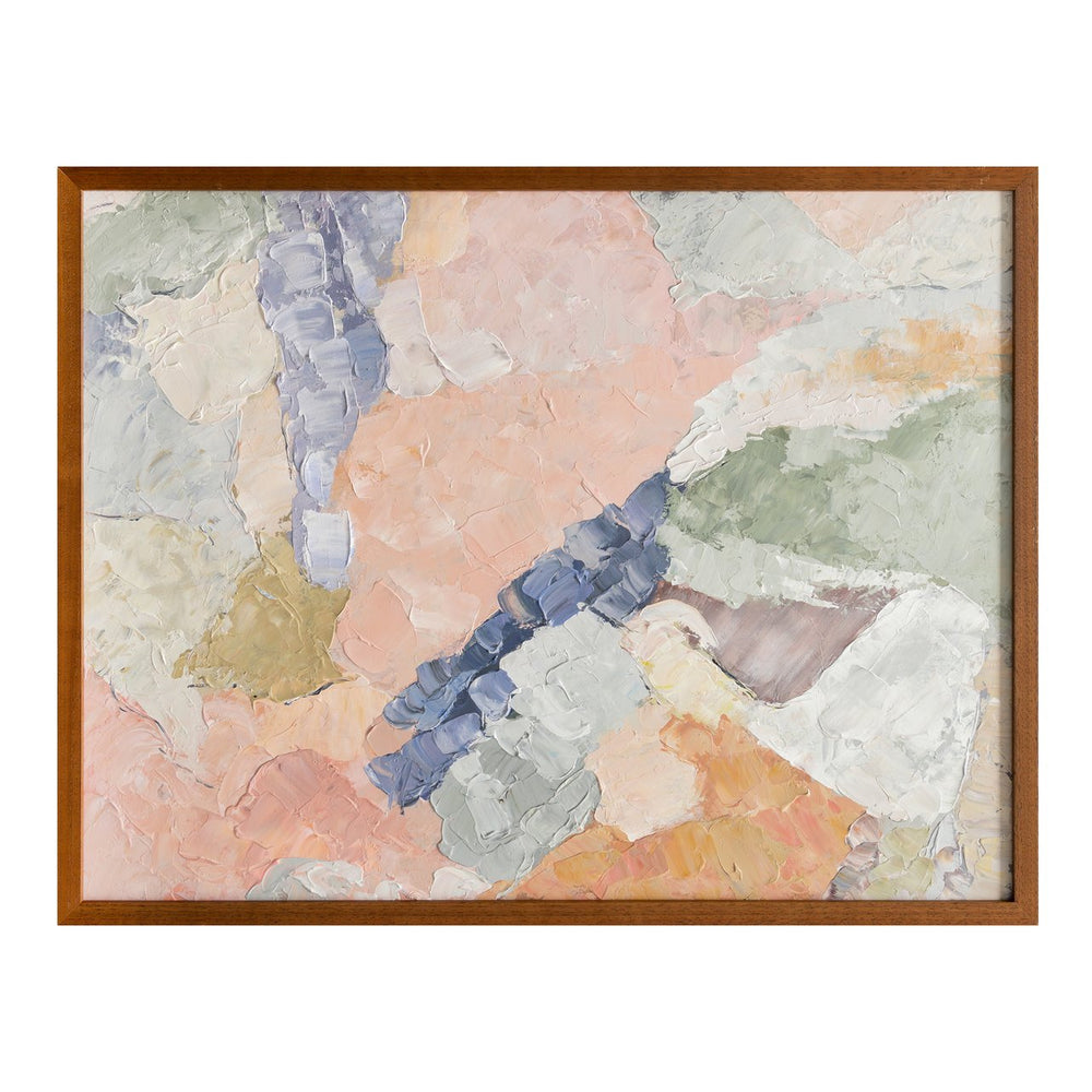 Moe's Home Esti Framed Painting - Tranquil Textured Acrylic Artwork In Solid Wood Frame For Elegant Decor Multicolor Acrylic Paint On Canvas,Polyester Canvas Jq-1048-37