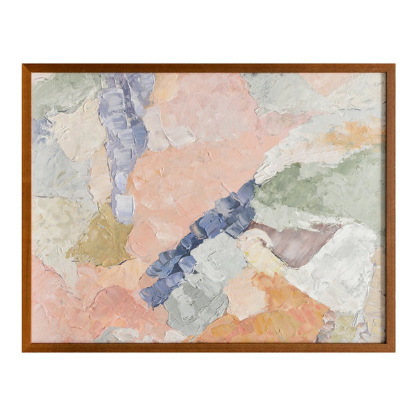 Moe's Home Esti Framed Painting - Tranquil Textured Acrylic Artwork In Solid Wood Frame For Elegant Decor Multicolor Acrylic Paint On Canvas,Polyester Canvas Jq-1048-37