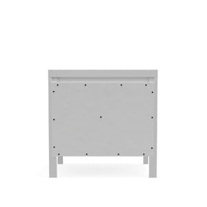 Alpine Furniture Carmel White 2-Drawer Nightstand — Compact Contemporary Bedside Table, Smooth Glides & Nickel Hardware JR-W-02
