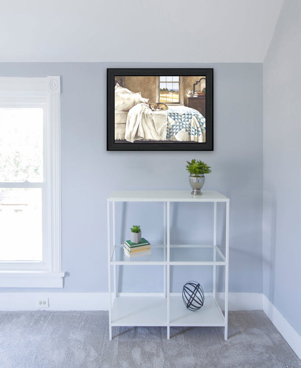 English Elm "home Alone" Artisan Framed Print by John Rossini Minimalist Black Wood Wall Art B06788627