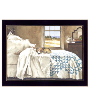 English Elm "home Alone" John Rossini Framed Canvas Print Matte Black Wood Ready to Hang B06788628