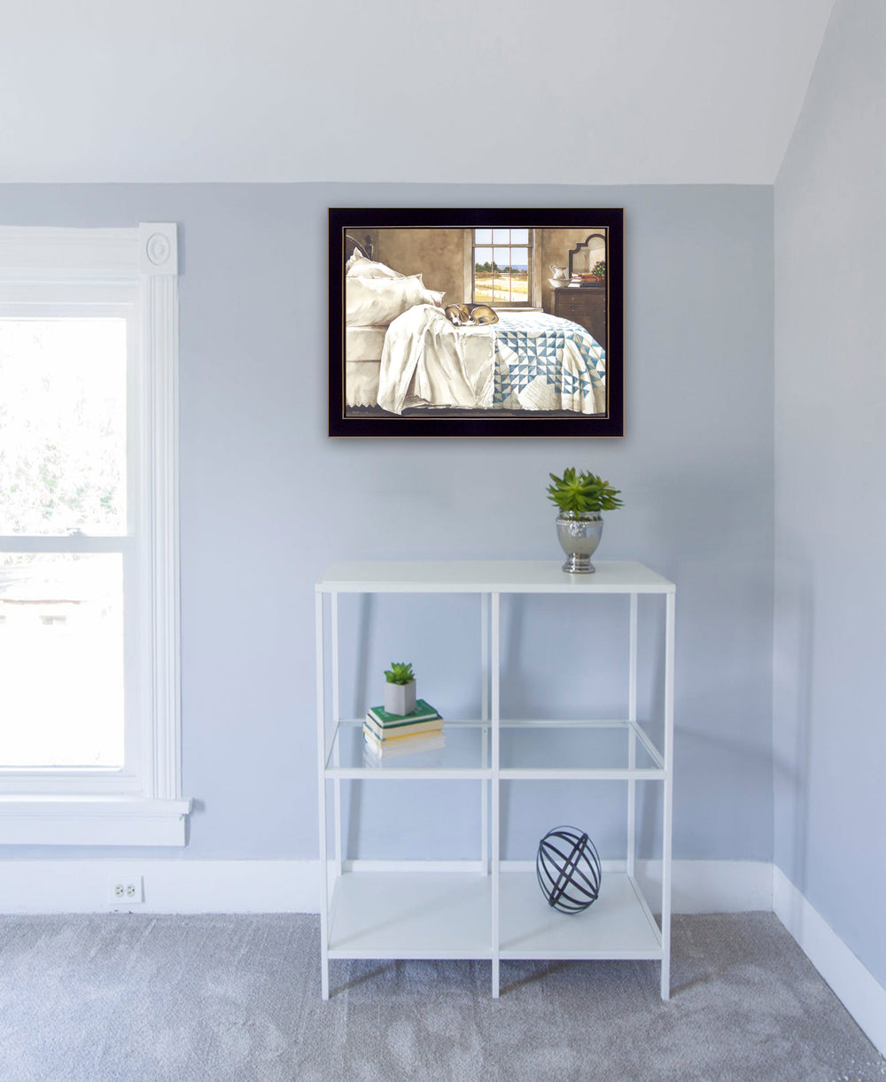 English Elm "home Alone" John Rossini Framed Canvas Print Matte Black Wood Ready to Hang B06788628