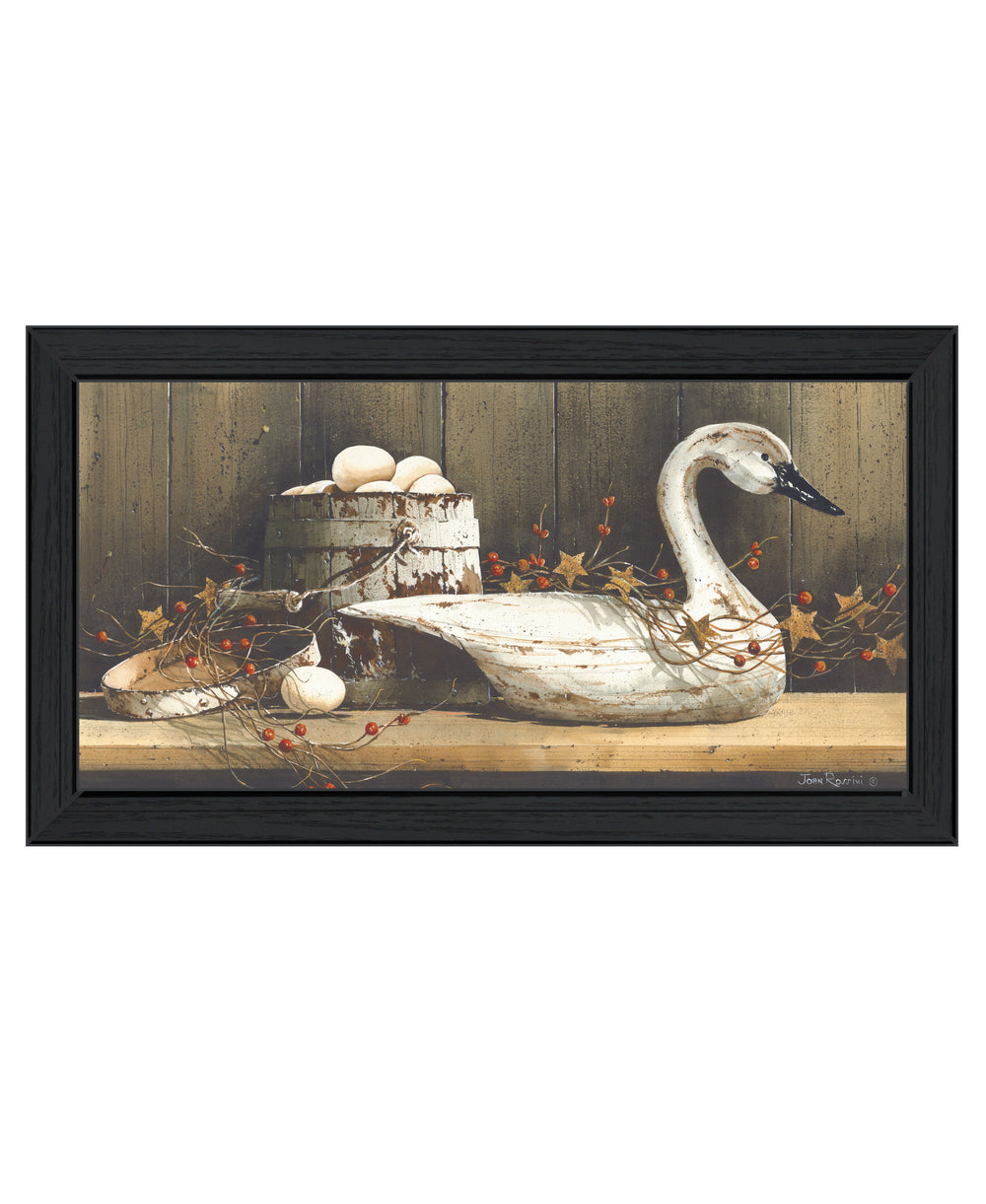 English Elm "country Charm" John Rossini Pastoral Framed Print with Matte Black Wood Frame B06788654