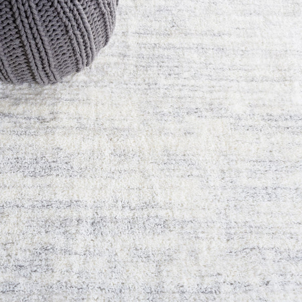 Safavieh Jasmine Shag 100 Power Loomed Shag & Flokati Rug Ivory / Light Grey 9' x 12'