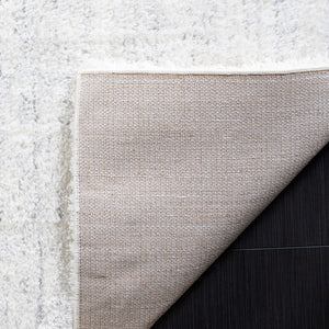 Safavieh Jasmine Shag 100 Power Loomed Shag & Flokati Rug Ivory / Light Grey 9' x 12'