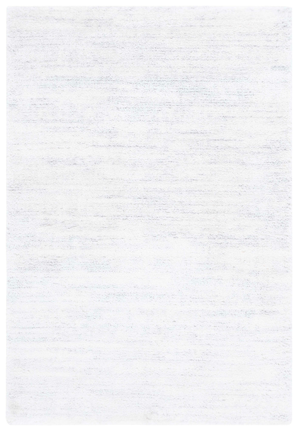 Safavieh Jasmine Shag 100 Power Loomed Shag & Flokati Rug Ivory / Light Grey 9' x 12'