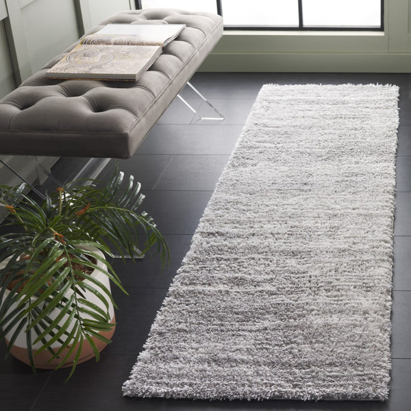 Safavieh Jasmine Shag Area Rug - Luxurious Plush Texture In Elegant Neutral Tones For Every Home Décor Ivory ,Grey Polyester Jsm100b-7