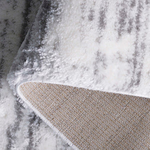 Safavieh Jasmine Shag Area Rug - Luxurious Plush Texture In Elegant Neutral Tones For Every Home Décor Ivory ,Grey Polyester Jsm100b-7