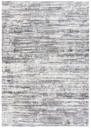 Safavieh Jasmine Shag 100 Power Loomed Shag & Flokati Rug Ivory / Grey 5'-3" x 7'-6"