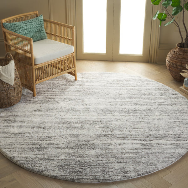 Safavieh Jasmine Shag Area Rug - Luxurious Plush Texture In Elegant Neutral Tones For Every Home Décor Ivory ,Grey Polyester Jsm100b-7