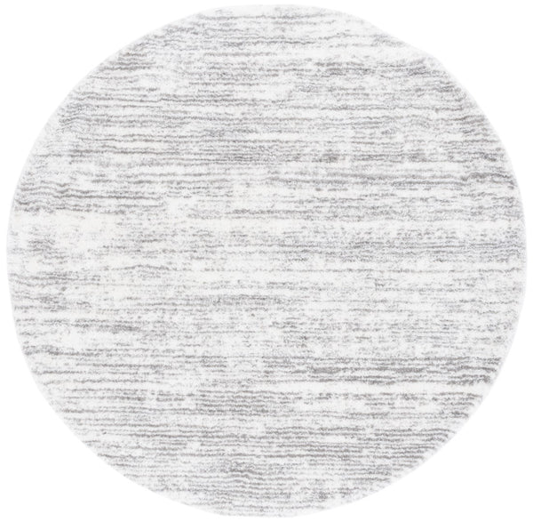 Safavieh Jasmine Shag 100 Power Loomed Shag & Flokati Rug Ivory / Grey 6'-7" x 6'-7" Round