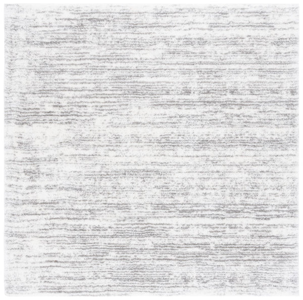 Safavieh Jasmine Shag 100 Power Loomed Shag & Flokati Rug Ivory / Grey 6'-7" x 6'-7" Square