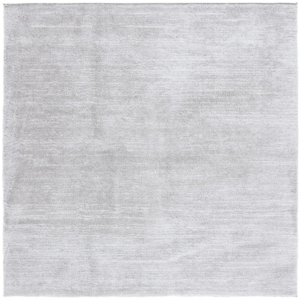 Safavieh Jasmine Shag 100 Power Loomed Shag & Flokati Rug Light Grey / Ivory 6'-7" x 6'-7" Square