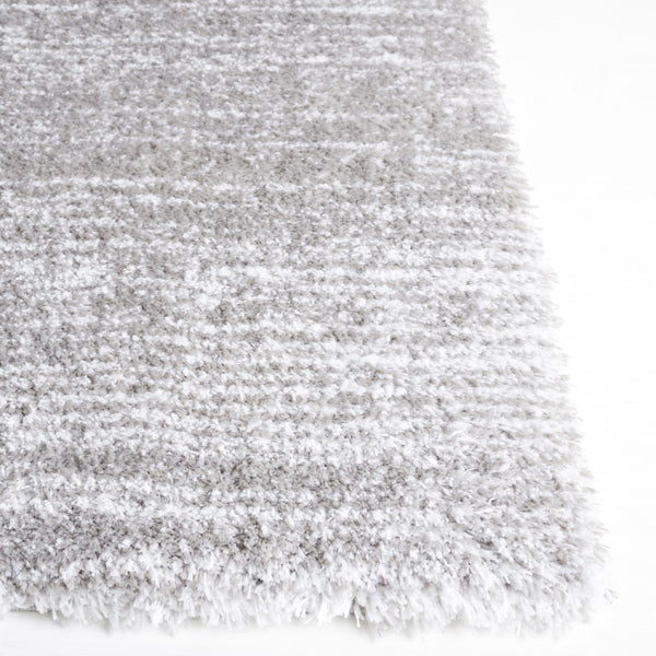 Safavieh Jasmine Shag 100 Power Loomed Shag & Flokati Rug Grey / Ivory 5'-3" x 7'-6"