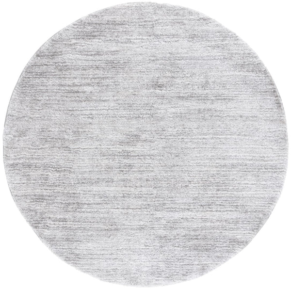 Safavieh Jasmine Shag 100 Power Loomed Shag & Flokati Rug Grey / Ivory 6'-7" x 6'-7" Round