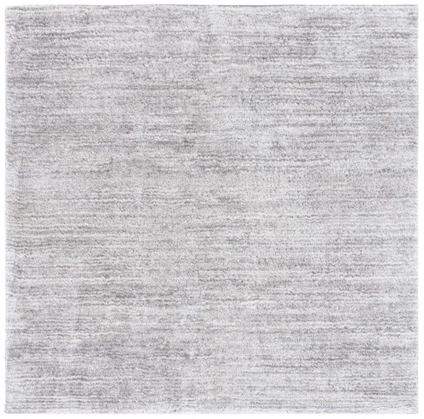 Safavieh Jasmine Shag 100 Power Loomed Shag & Flokati Rug Grey / Ivory 6'-7" x 6'-7" Square