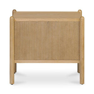 Moe's Home Billy Nightstand - Playful Oak Veneer Design With Unique Legs For Whimsical Bedroom Charm Natural Oak Veneer Over Mdf Frame,Solid Oak Leg And Handle Ju-1001-24