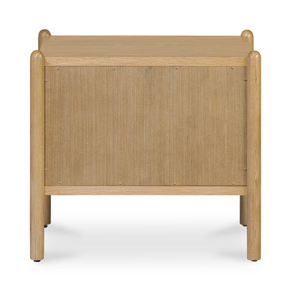 Moe's Home Billy Nightstand - Playful Oak Veneer Design With Unique Legs For Whimsical Bedroom Charm Natural Oak Veneer Over Mdf Frame,Solid Oak Leg And Handle Ju-1001-24
