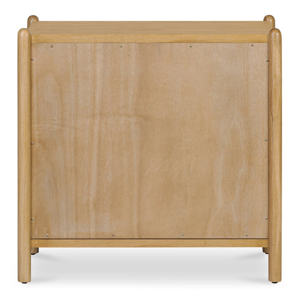 Moe's Home Billy Nightstand - Playful Oak Veneer Design With Unique Legs For Whimsical Bedroom Charm Natural Oak Veneer Over Mdf Frame,Solid Oak Leg And Handle Ju-1002-24