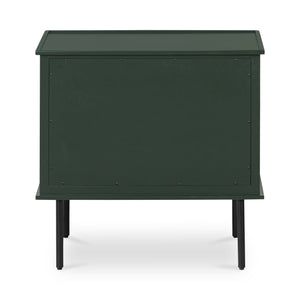 Moe's Home Reagan Nightstand - Elegant 3-drawer Design With Classic Knock-style Handles And Modern Craftsmanship Green Mdf & Acacia Top & Frame,Mdf Sides & Drawer Ju-1006-27