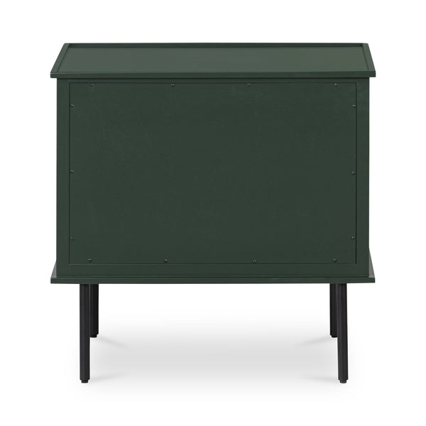 Moe's Home Reagan Nightstand - Elegant 3-drawer Design With Classic Knock-style Handles And Modern Craftsmanship Green Mdf & Acacia Top & Frame,Mdf Sides & Drawer Ju-1006-27