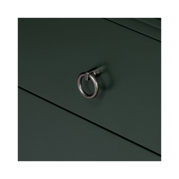 Moe's Home Reagan Nightstand - Elegant 3-drawer Design With Classic Knock-style Handles And Modern Craftsmanship Green Mdf & Acacia Top & Frame,Mdf Sides & Drawer Ju-1006-27