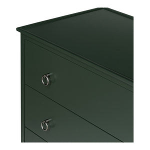 Moe's Home Reagan Dresser - Elegant 6-drawer Storage Solution With Traditional Knock-style Handles & Soft Close Green Mdf & Acacia Top & Frame,Mdf Sides & Drawer Ju-1008-27