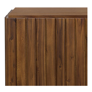 Moe's Home Lincoln Sideboard - Elegant Clinker Craftsmanship With Solid Acacia And Soft Close Doors For Your Home Brown Solid Acacia Door And Side,Acacia Veneer Over Mdf Ju-1010-03