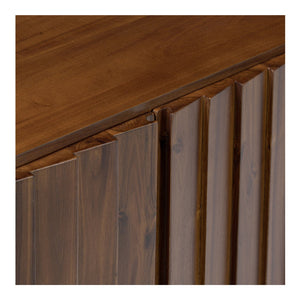 Moe's Home Lincoln Sideboard - Elegant Clinker Craftsmanship With Solid Acacia And Soft Close Doors For Your Home Brown Solid Acacia Door And Side,Acacia Veneer Over Mdf Ju-1010-03