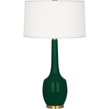 Robert Abbey Jungle Delilah Table Lamp Jungle Glazed Ceramic Oyster Linen Shade With Self-Fabric Top And Bottom Diffuser