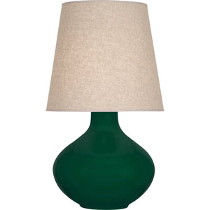 Robert Abbey Jungle June Table Lamp Jungle Glazed Ceramic Buff Linen Shade