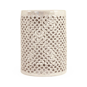 Lanie Garden Stool Grey Iridescent Grey JW001 Grey Zentique