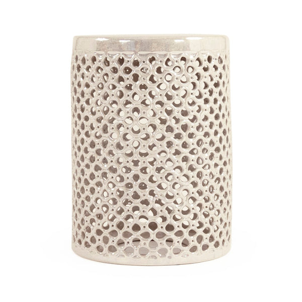 Lanie Garden Stool Grey Iridescent Grey JW001 Grey Zentique