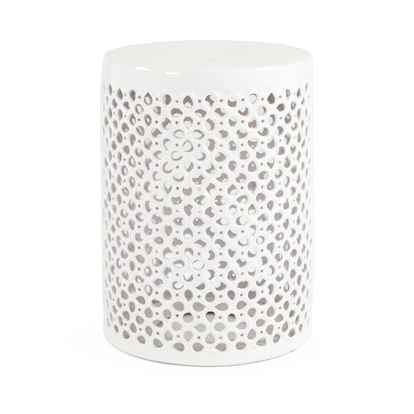 Lanie Garden Stool White White JW001 White Zentique